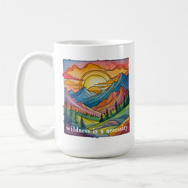 Caneca De Café Wildness is a necessity save our public lands  (Esquerda)
