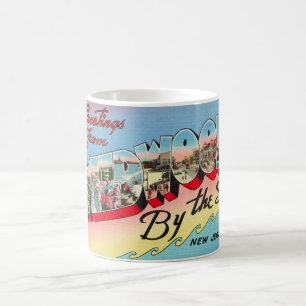 Caneca De Café Wildwood pelo cartão postal do mar