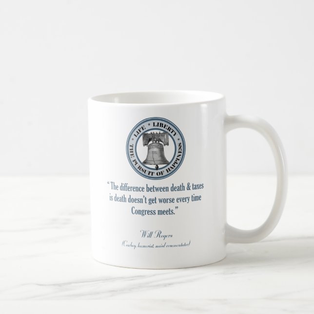 Caneca De Café Will Rogers Cote (Morte e Impostos) (Direita)