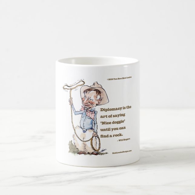 Caneca De Café Will Rogers & Quote (Centro)