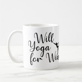 Caneca De Café Will Yoga for Wine