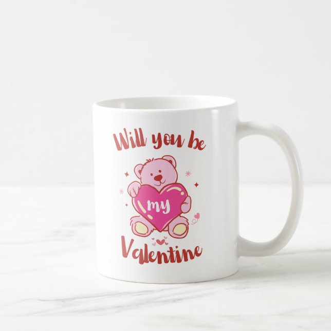 Caneca De Café Will you be my valentine (Direita)