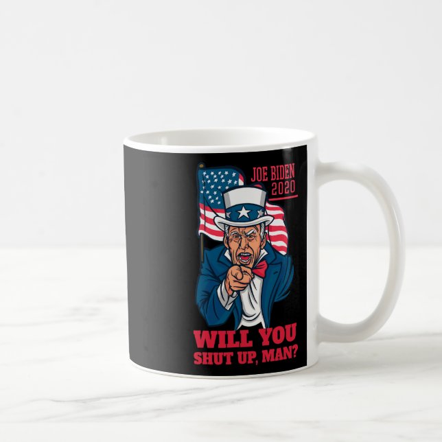 Caneca De Café Will You Shut Up Man Trump-biden First Debate 2020 (Direita)