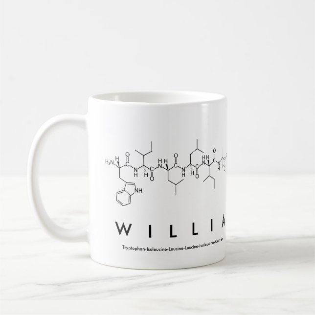 Caneca De Café Willia peptide nome mug (Esquerda)