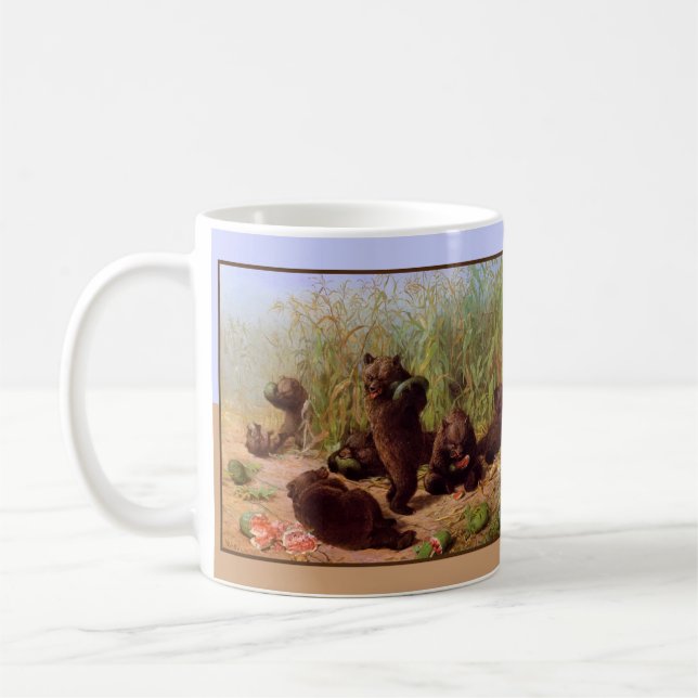 Caneca De Café William H. Beard - Ursos na Patch da Melancia (Esquerda)