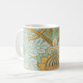 Caneca De Café William morris art nouveau floral e folhagem