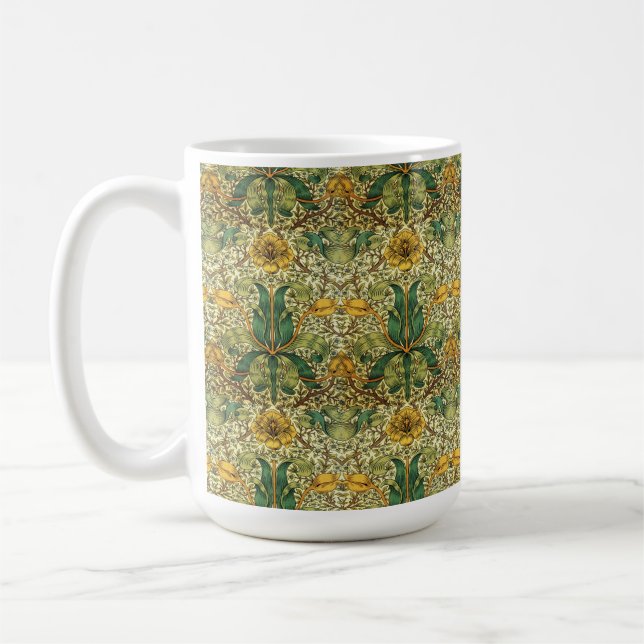 Caneca De Café William Morris Artístico Floral (Esquerda)