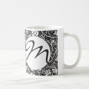 Caneca De Café William Morris Black White Grape Vine