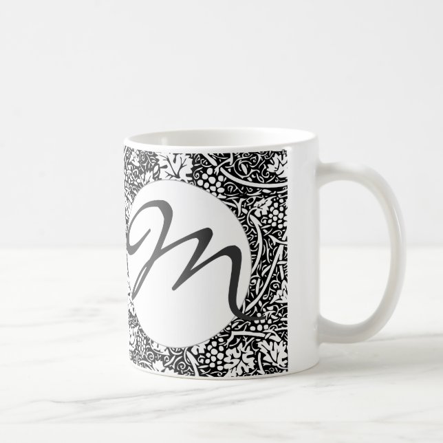 Caneca De Café William Morris Black White Grape Vine (Direita)
