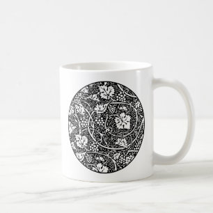 Caneca De Café William Morris Black White Grape Vine