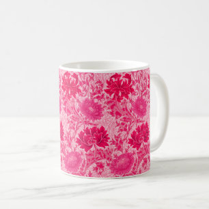 Caneca De Café William Morris Chrysanthemums, Fuchsia Pink