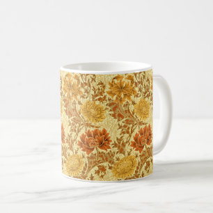 Caneca De Café William Morris Chrysanthemums, Mostarda Dourada