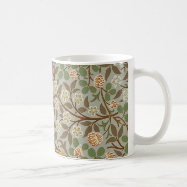 Caneca De Café William Morris Clover Flor Botânica (Direita)