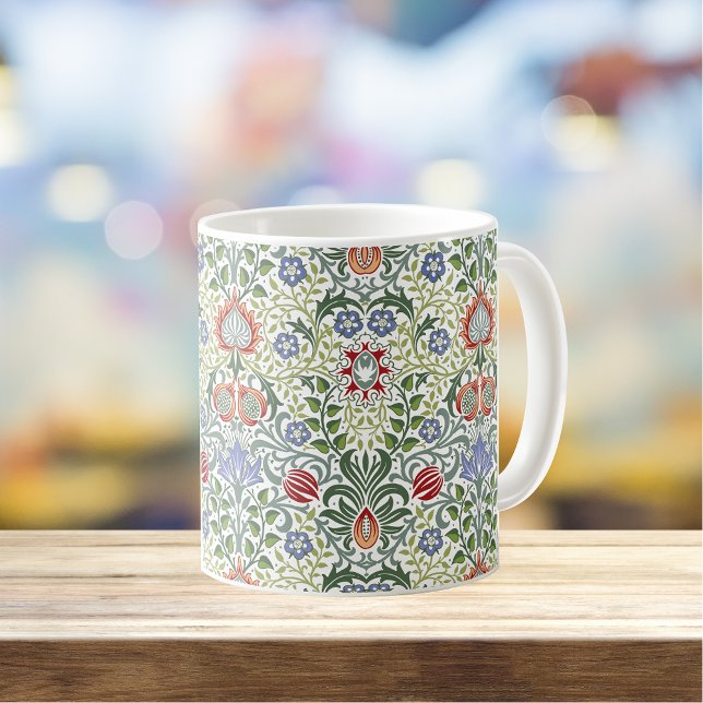 Caneca De Café William Morris Floral Persian Pattern (Criador carregado)