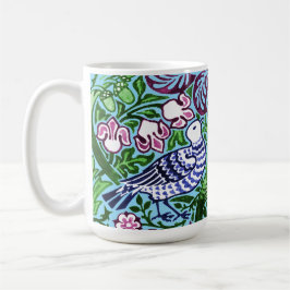 Caneca De Café William Morris Folk Art Birds Flores Bolotas