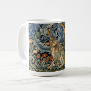 Caneca De Café William Morris Forest Rabbit Floral Art Nouveau