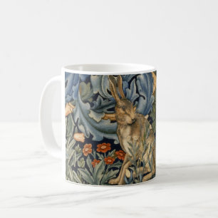 Caneca De Café William Morris Forest Rabbit Floral Art Nouveau
