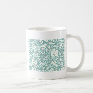 Caneca De Café William Morris Grape Pattern Teal Turquoise