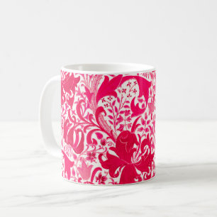 Caneca De Café William Morris Iris e Lily, Fuchsia Pink