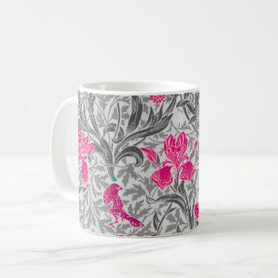 Caneca De Café William Morris Irises, Cinzas rosa e prata / Cinza