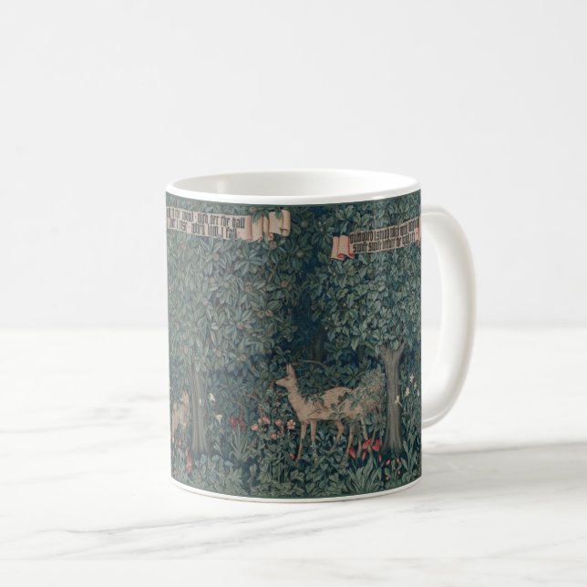 Caneca De Café WIlliam Morris: Mug verde (Frente Esquerda)