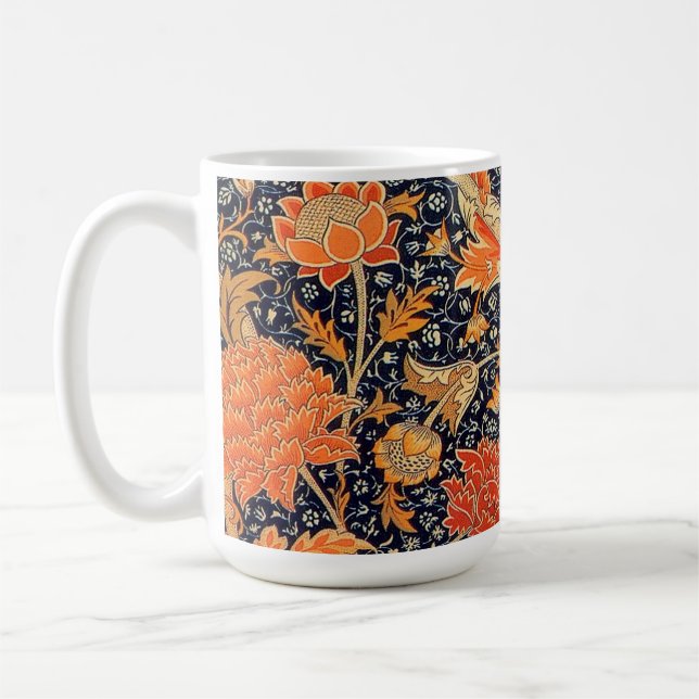 Caneca De Café William Morris Orange Cray (Esquerda)