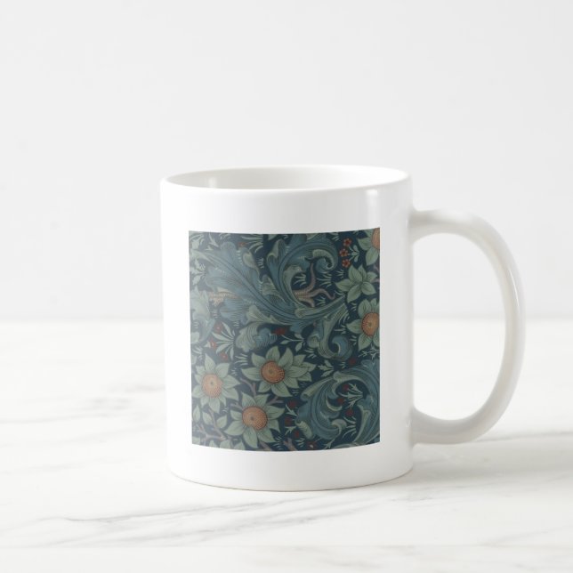 Caneca De Café William Morris Orchard Pattern Art (Direita)