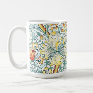 Caneca De Café William Morris Ouro Lily Floral Patterno