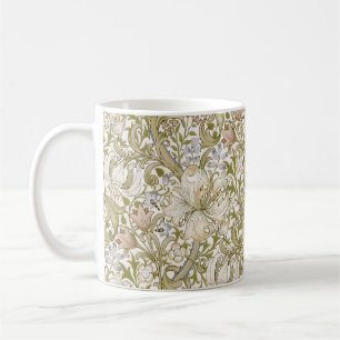 Caneca De Café William Morris Ouro Lily Garden Flor Classic