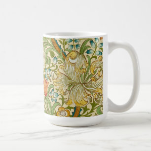 Caneca De Café William Morris Ouro Lily Vintage Pré-Raphaelite
