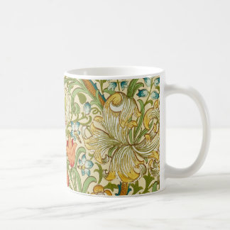 Caneca De Café William Morris Ouro Lily Vintage Pré-Raphaelite