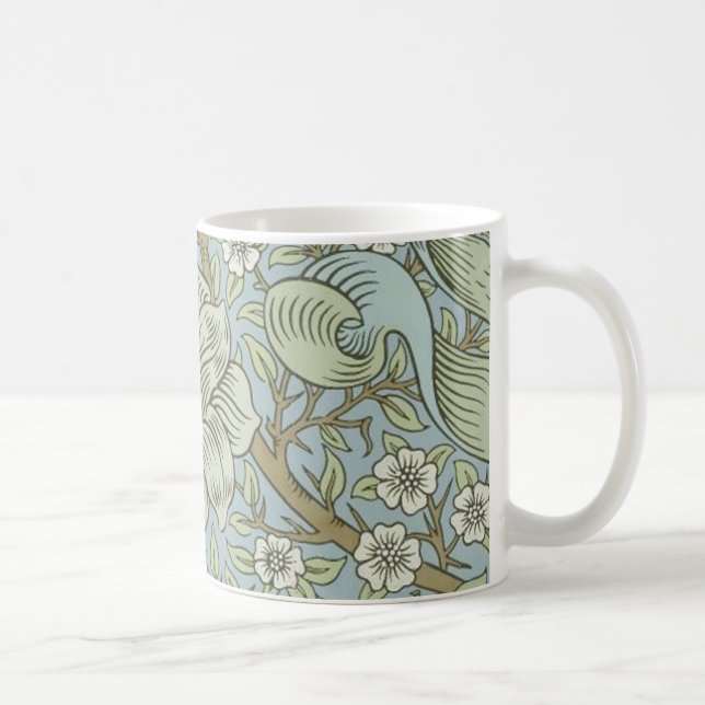 Caneca De Café William Morris Primavera Thicket: Floral Antiquado (Direita)