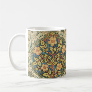 Caneca De Café William Morris Rosa Wreath Cobrir Clássico