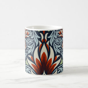 Caneca De Café William Morris Snakeshead Floral Clássica Botânica