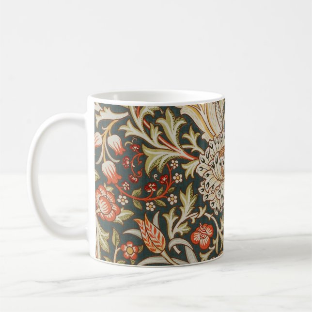 Caneca De Café William Morris Trent Garden Flower Classic Botânic (Esquerda)
