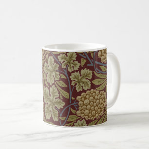 Caneca De Café William Morris Vine Grape Red Green Art