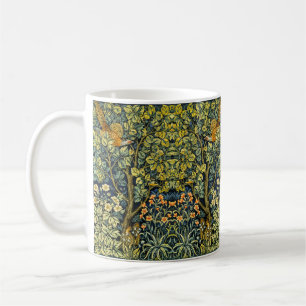 Caneca De Café William Morris Vintage Faisão Esquilo Flor