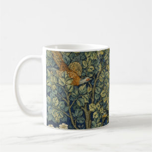 Caneca De Café William Morris Vintage Faisão Esquilo Flor