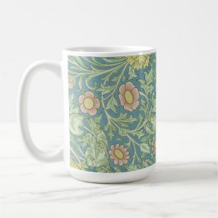 Caneca De Café William Morris Vintage Padrão Floral Verde Rosa