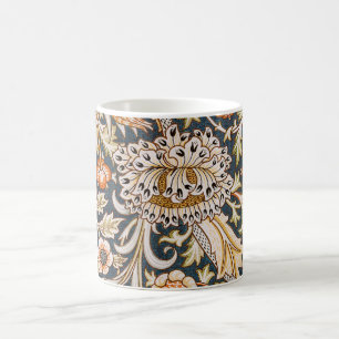 Caneca De Café William Morris Vintage Trent Azul Padrão Floral