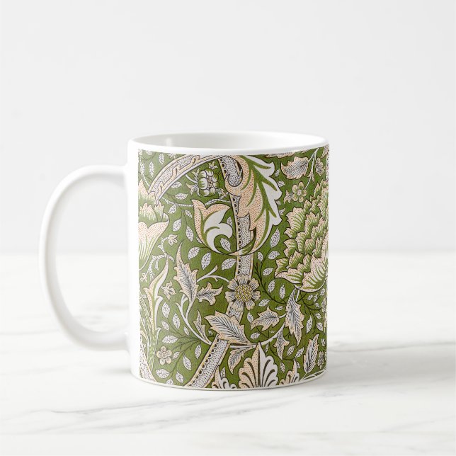 Caneca De Café William Morris Windrush Padrão Floral Clássico (Esquerda)