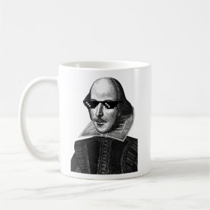Caneca De Café William Shakespeare com sunglases clássicos