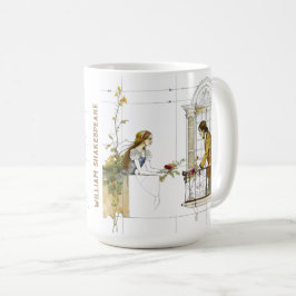 Caneca De Café William Shakespeare retrato Romeu Julieta