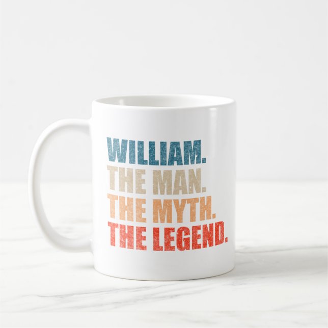 Caneca De Café William The Man The Myth A Lenda (Esquerda)
