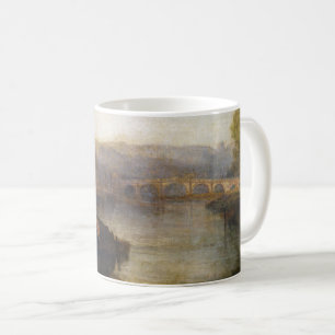 Caneca De Café William Turner - Vista da Colina e da Ponte de Ric