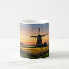 Caneca De Café Windmill In The Countryside