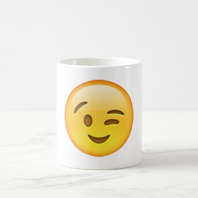 Caneca De Café Winking - Emoji (Centro)