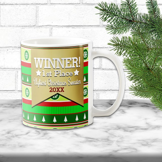Caneca De Café WINNER Prize Fez o doce de Natal (Criador carregado)