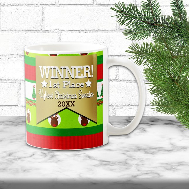 Caneca De Café WINNER Prize Fez o doce de Natal (Criador carregado)