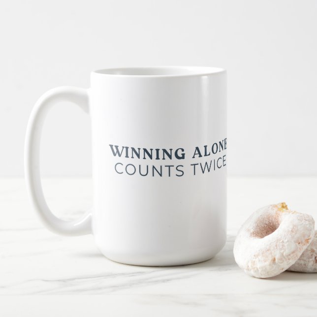 Caneca De Café Winning Alone Counts Twice Mug (Com Donut)